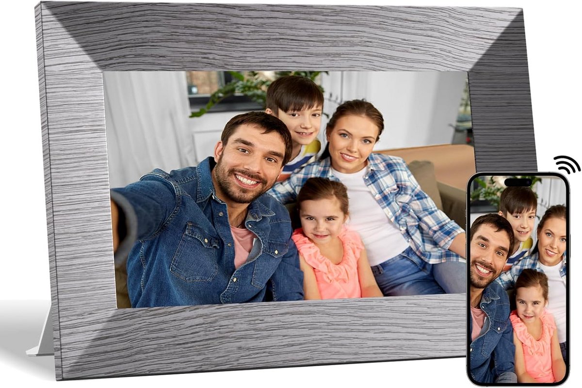 Digitale Fotolijst met Wifi - Fotolijsten - Frameo App - HD Kwaliteit - Display