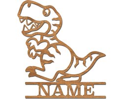 Zelfklevend Naambordje voor Kinderkamer Deur met Dino Thema