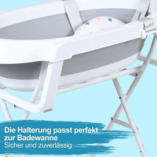 Baby Badje met Standaard - Inklapbaar Bad - Zitbad - Bath Bucket - Babyverzorging — afbeelding 5