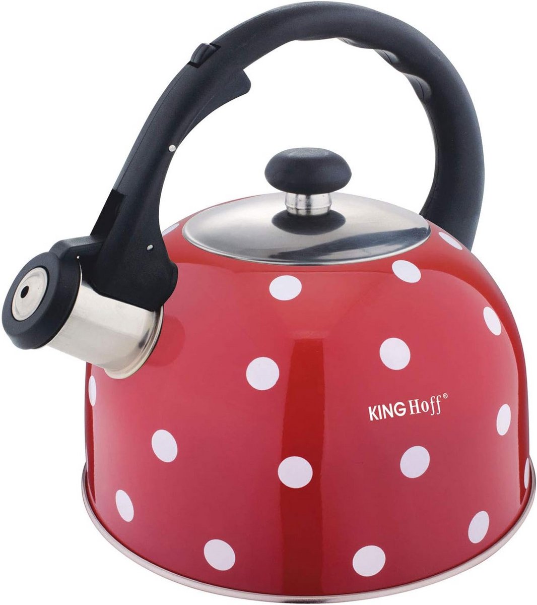 Fluitketel Rood Gestipt - 2,6 Liter Voor Alle Fornuizen Inclusief Inductie