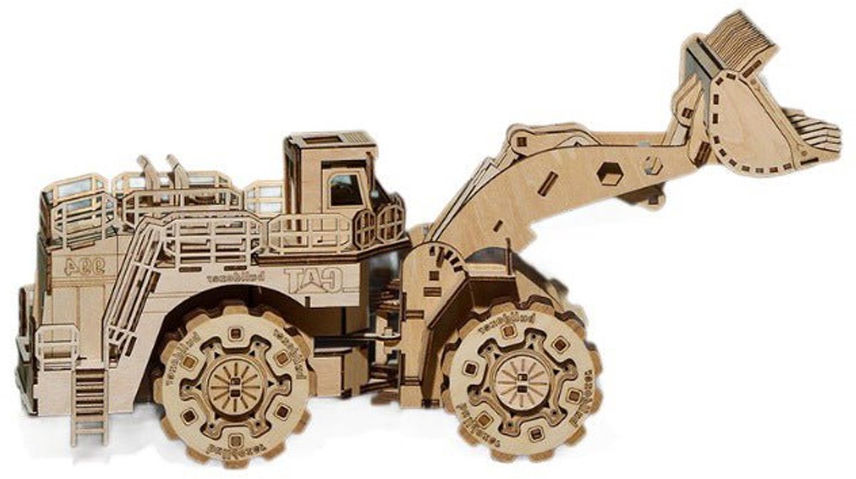 Bulldozer - 3D Puzzel met Handleiding - DIY - Miniatuur Modelbouw Hout Kinderen en Volwassenen - Houten bouwpakket - Assemblr