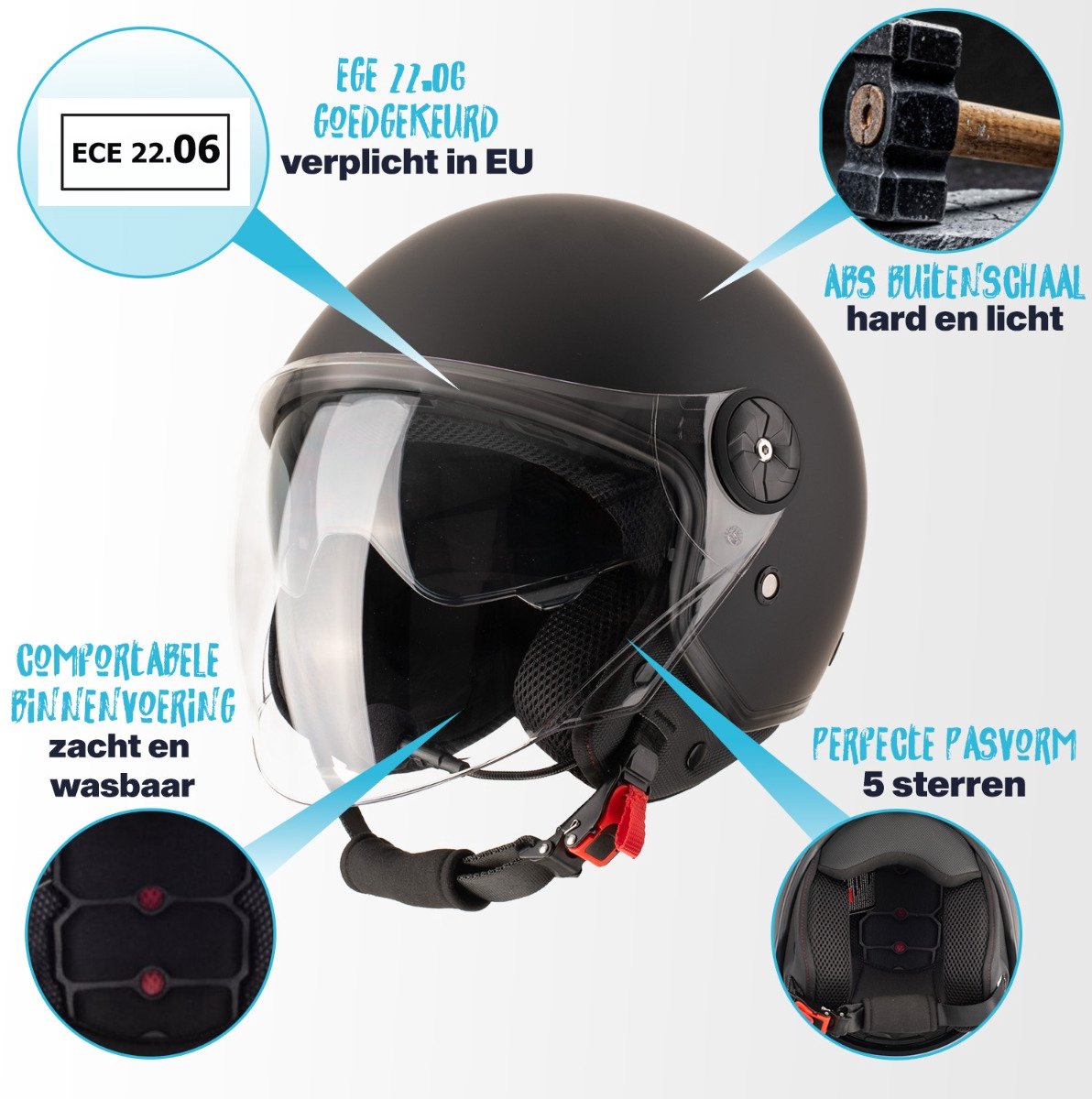 Modulaire Motorhelm DOT/ECE Goedgekeurd, Volledig