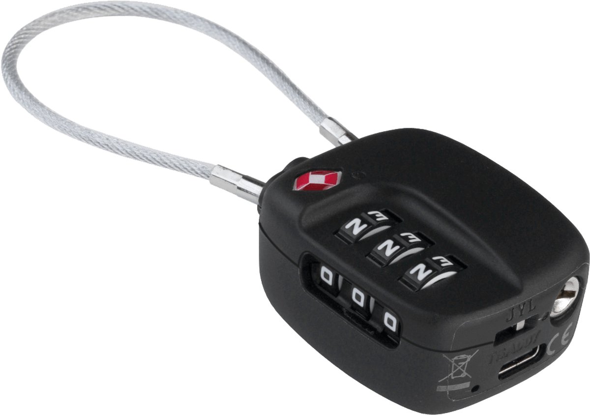 Boompods, Verbonden Hangslot met Geïntegreerde Tracker Model Lock Compatibel met Zoek Mijn, Zwart