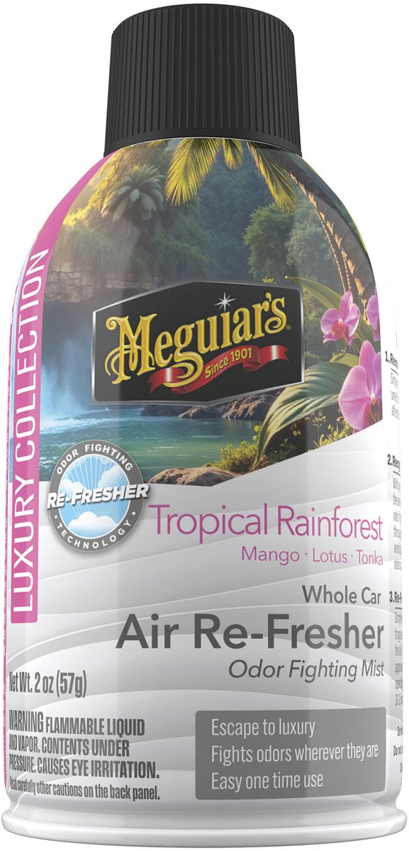 Meguiar’s Tropical Escape Air Refresher – Auto Luchtverfrisser – Vermindert Ongewenste Geuren – Voor Voertuiginterieurs