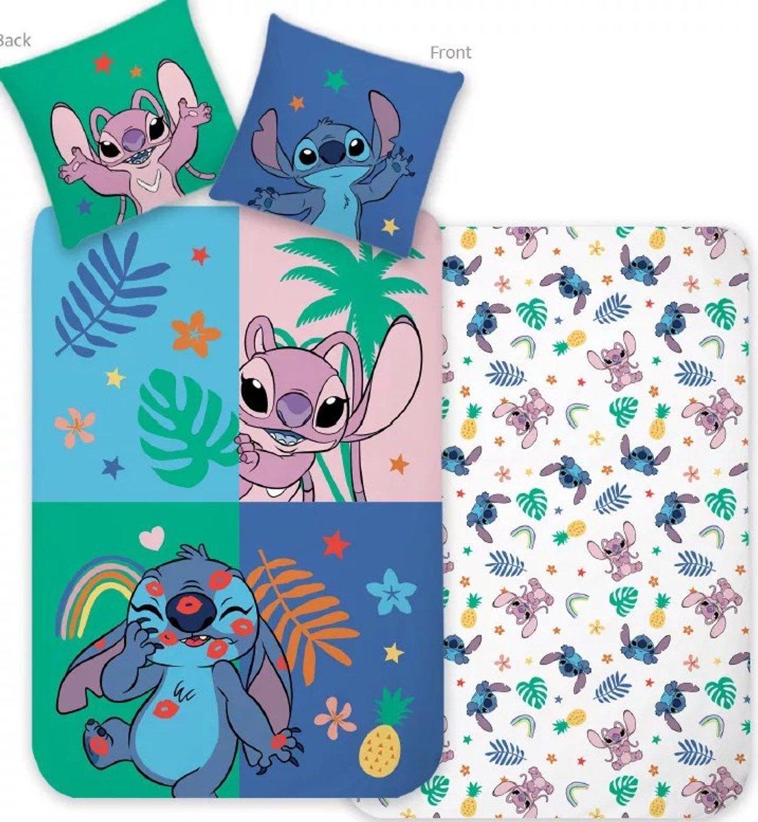 Lilo en Stitch dekbedovertrek 140 x 200 cm - 70 x 90 cm - katoen