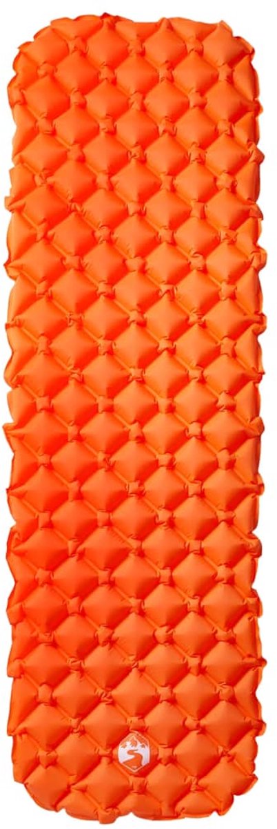 vidaXL - Kampeermatras - opblaasbaar - 190x58x6 - cm - 1-persoons - oranje van Vidaxl — afbeelding 2