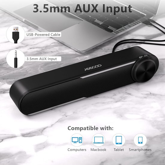 Soundbar PC - Speaker Computer - Plug & Play - Wonen van Merkloos — afbeelding 3
