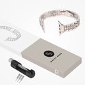 Selencia stalen bandje voor Apple Watch, met toolkit. Roestvrij staal, sterrenlicht kleur.