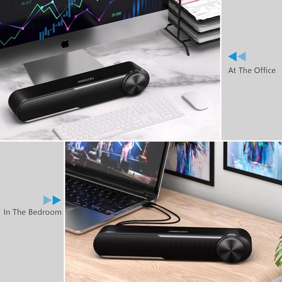 Soundbar PC - Speaker Computer - Plug & Play - Geluidsbalk van Merkloos — afbeelding 3