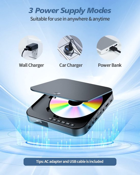 DVD Speler met HDMI - Blu Ray Spelers - Externe DVVD Speler - Zwart - Afspelen — afbeelding 4