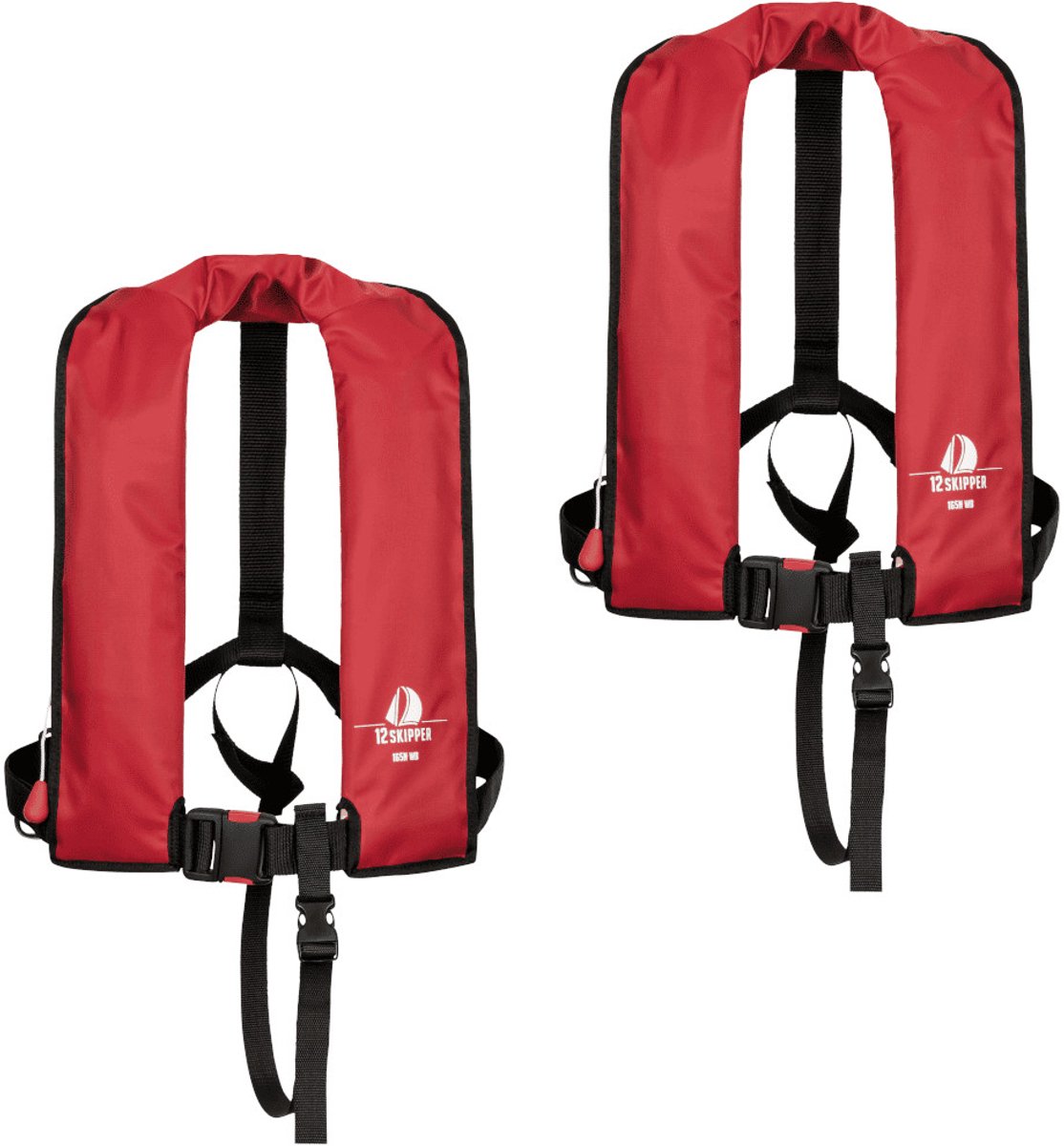 Set van 2: 12skipper automatisch reddingsvest 165N ISO, rood
