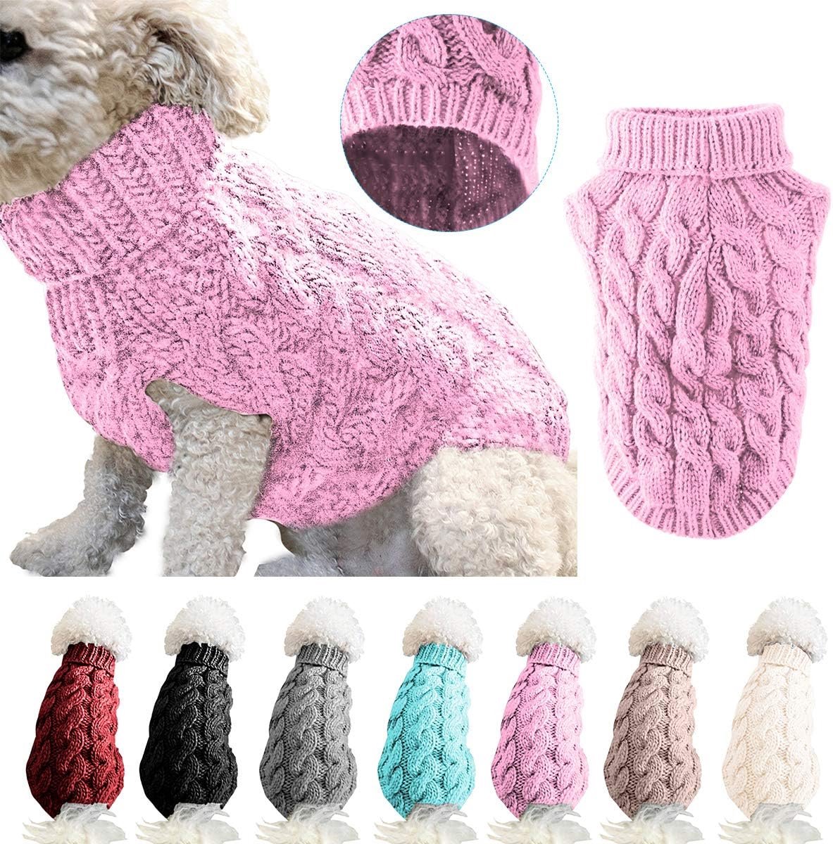 Warme Gebreide Hondentrui Winterjas voor Kleine Honden