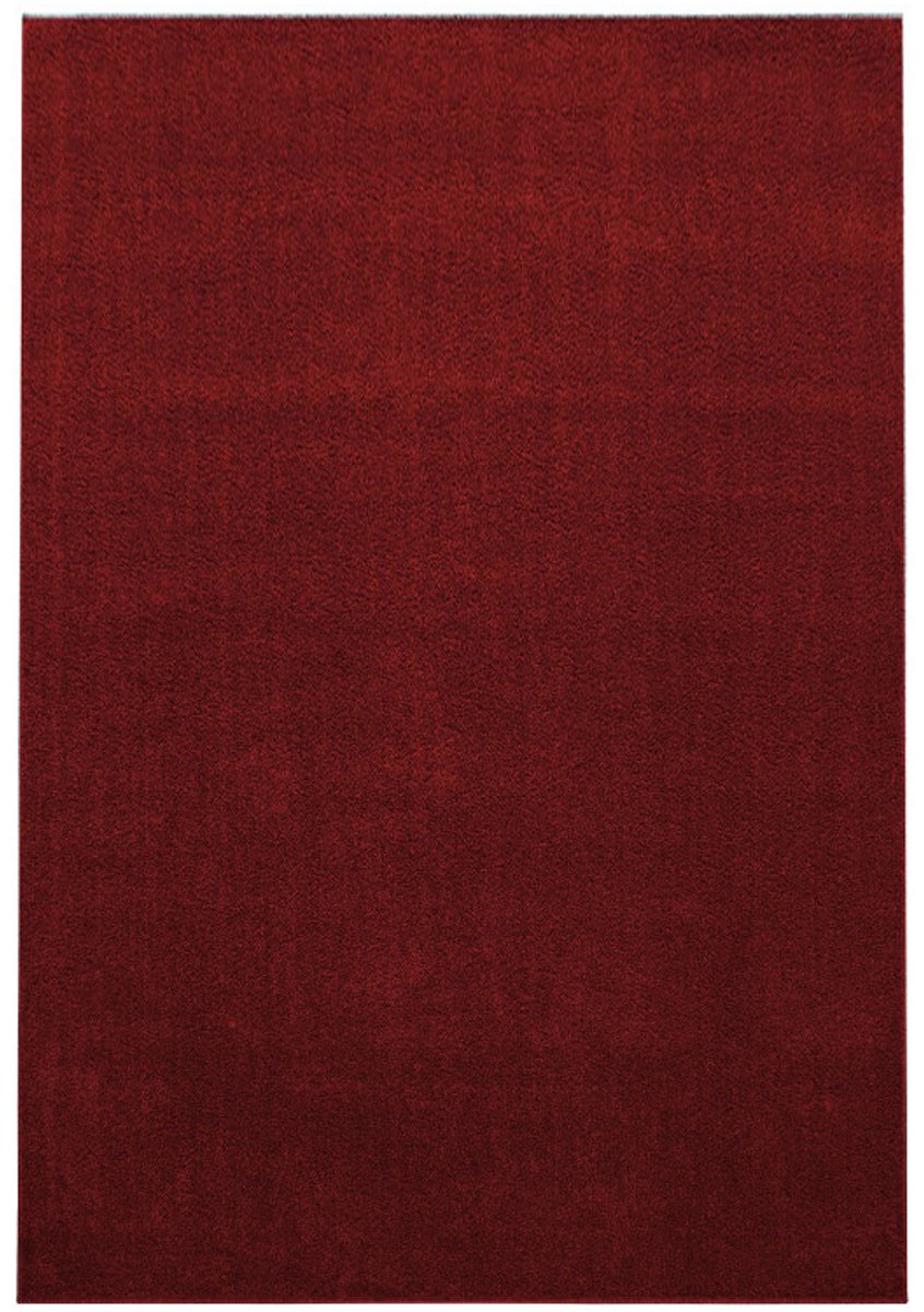 Ata Vloerkleed – Rood – Laagpolig met Vilt Onderkant