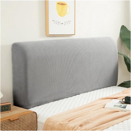 Hoofdbordhoes beschermer - Bed Headboard Covers - Hoofdbord elastische en wasbare hoes - Grijs - Polyester - 180*70cm - Overtrek - Headboard Cover Dustproof Thickening - Voor gevoerd hoofdeinde - Stofhoes - Stofdichte beschermhoes