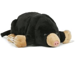 Semo knuffel Mol - zwart - 23 cm - liggend - pluche - Mollen knuffeldier