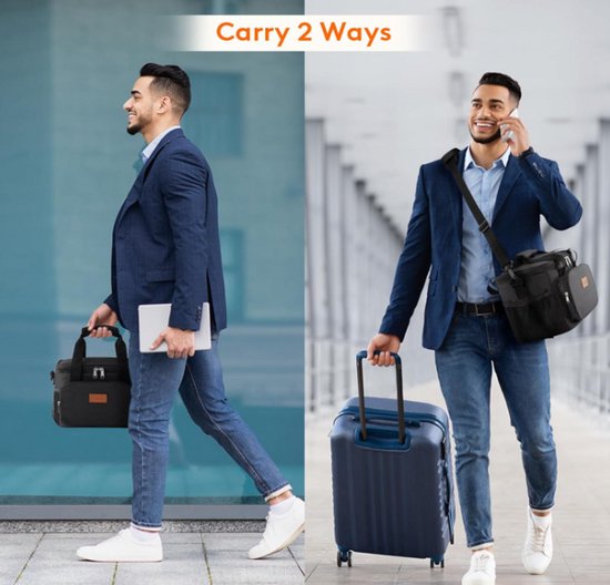 Lifewit Medium Lunch Bag Koeltas 9L - Geïsoleerde Lunchbox voor Werk, School & Reizen - Lekvrij, Opvouwbaar & Duurzaam - Geschikt voor 12 Blikjes - Zwart van Lifwit — afbeelding 3