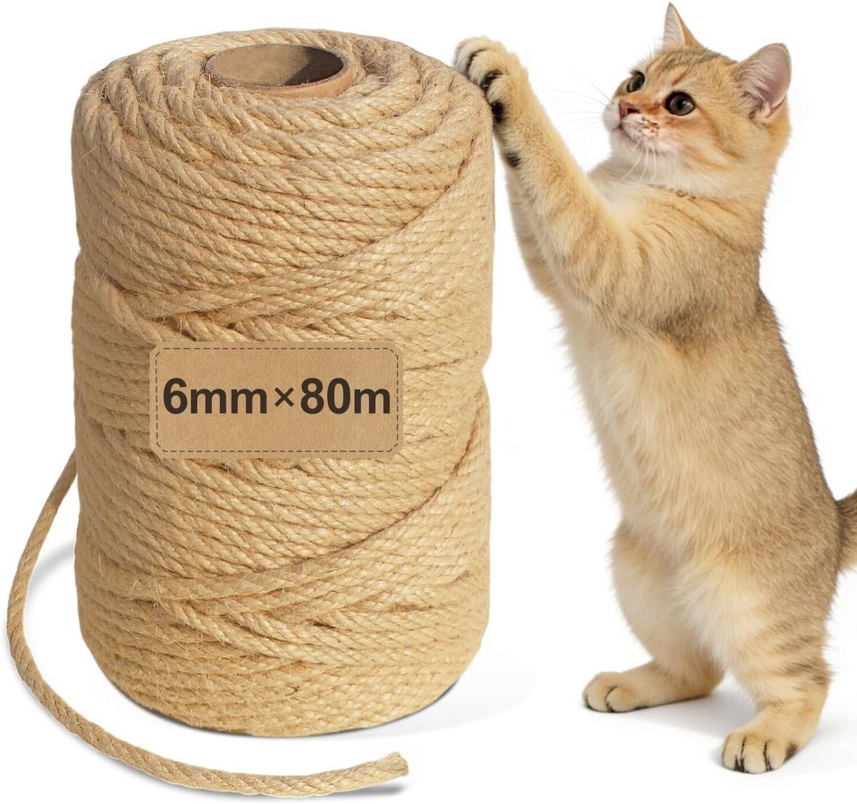 Natuurlijk Sisaltouw voor Krabpaal en Knutselen - 6mm dik