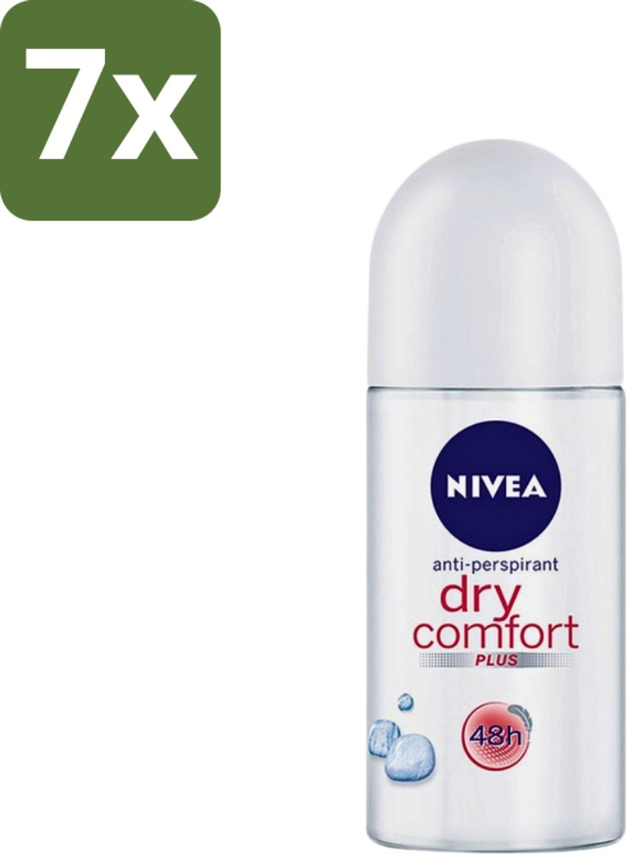 7 x Nivea - Deodorant - Roller - Dry Comfort - 48 Uur Lang Werkend - 50 ml - NIVEA Deodorant Roller - Anti-Transpirant - 48 Uur Bescherming - Zweetbestendig - Geurloos
