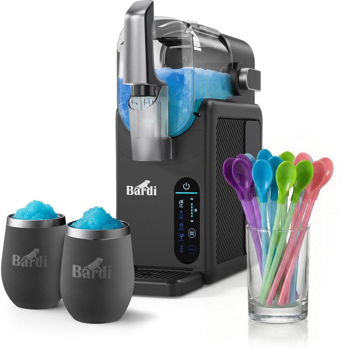 Bardi Slush Hero slushmachine – Grijs – met set cups Grijs