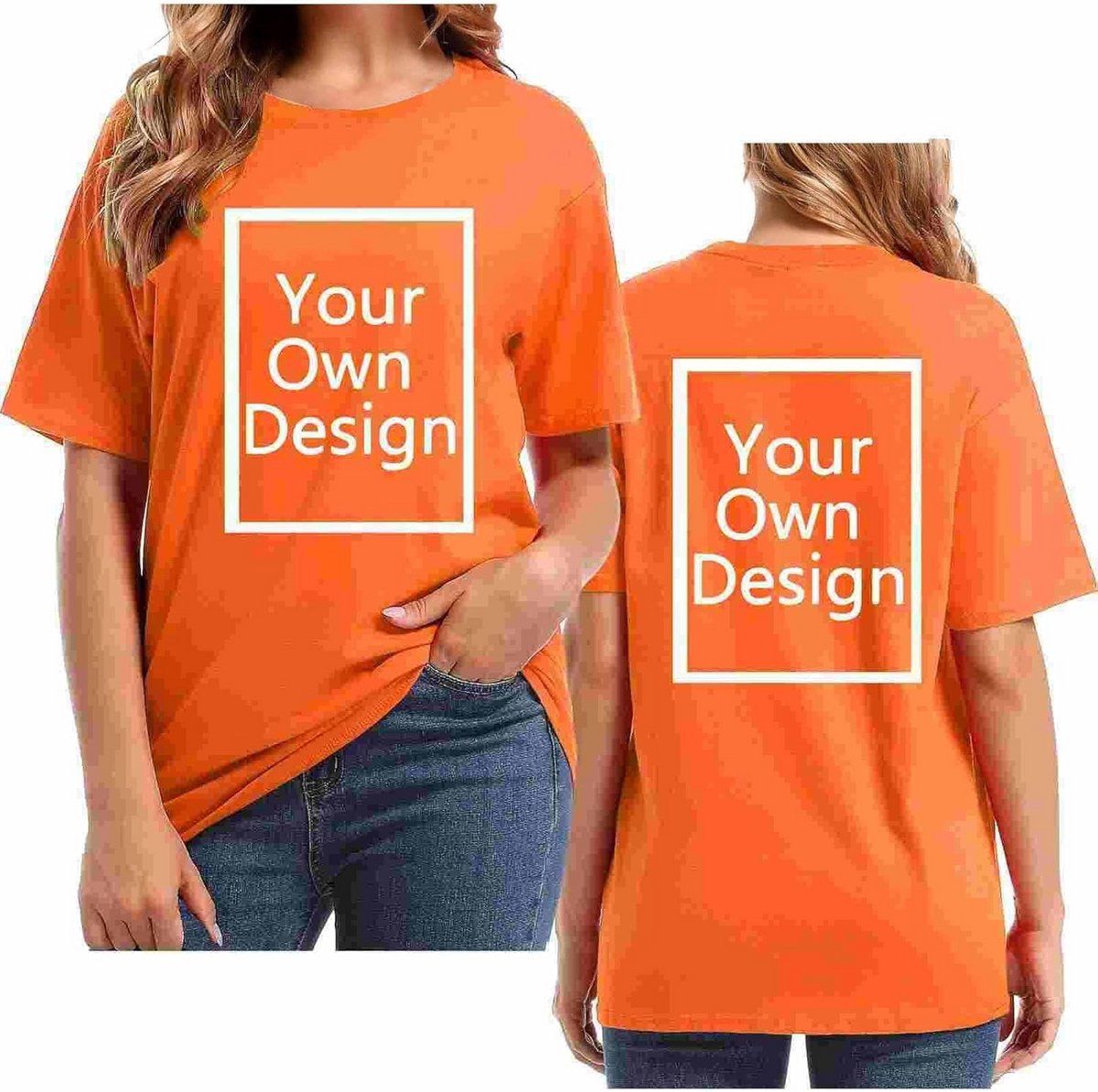 Gepersonaliseerd T-shirt voor Dames - Eigen Tekst of Afbeelding Toevoegen