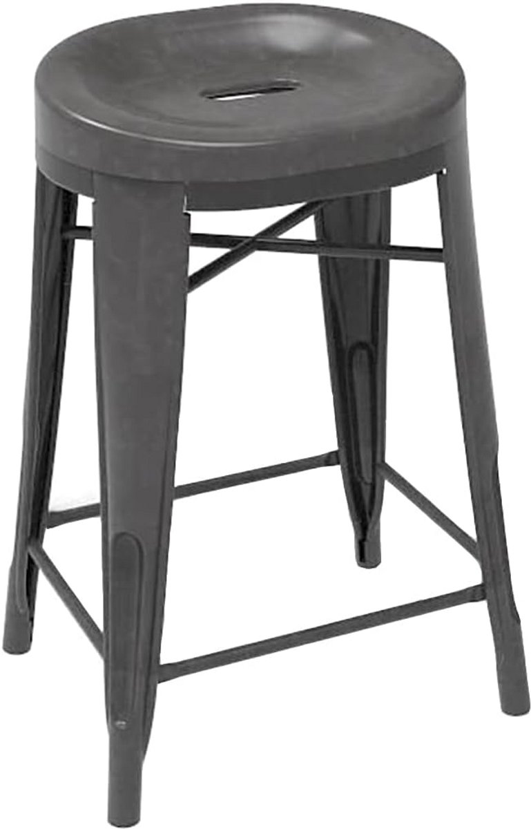 Set van 4 Stapelbare Metalen Krukken voor Bar en Keuken