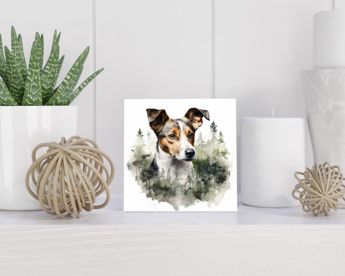 Tegel 15x15 cm met Jack Russell Terriër cadeau decoratie | tegeltjes met tekst | tegeltjes met spreuken | collega | oma | opa | pensioen | mama | papa | vriend