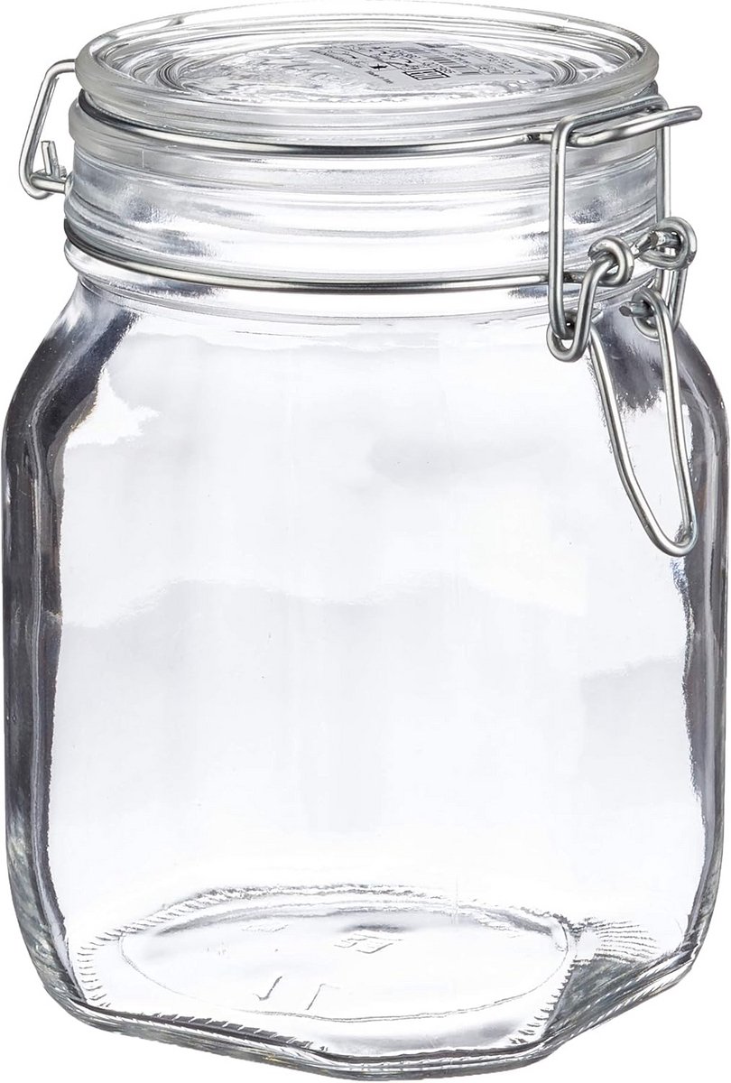 Weckpot met Beugelsluiting 1 Liter - Universele Pot voor Bewaren en Inmaken
