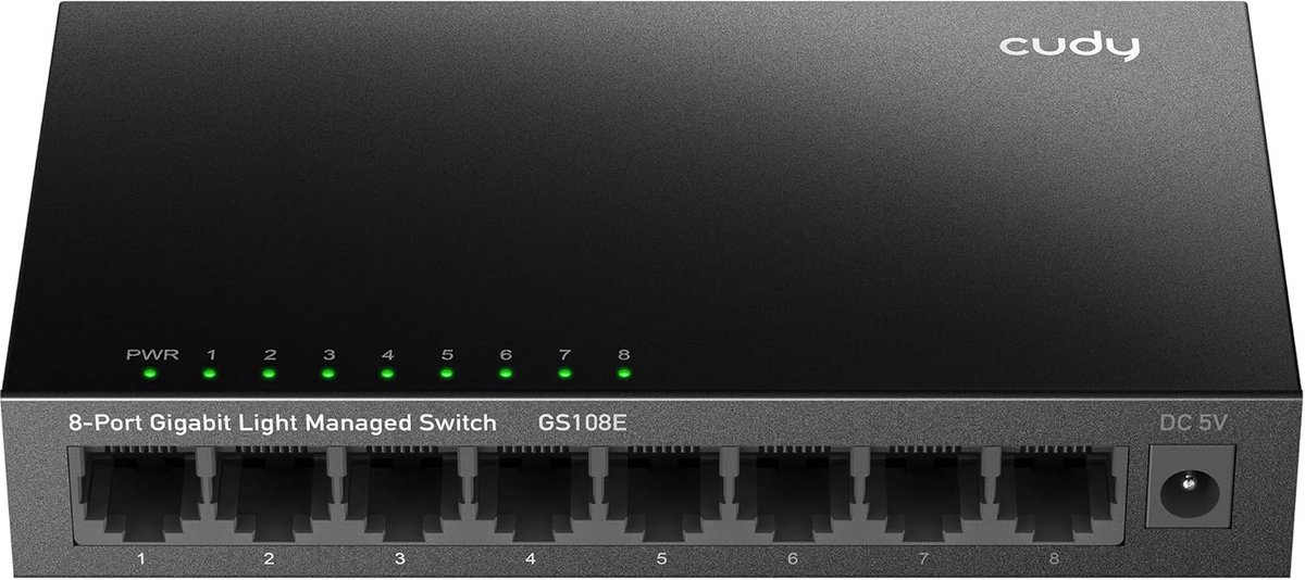 8-poorts Gigabit Netwerk Switch - Eenvoudig Beheerd met VLAN en QoS