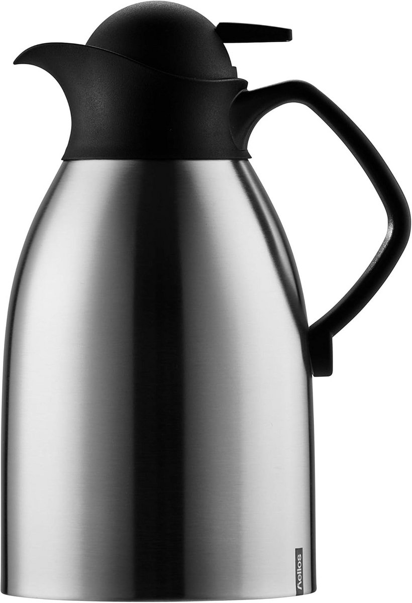 RVS Thermoskan met Push-Knop voor Warme en Koude Dranken, 1.5 Liter