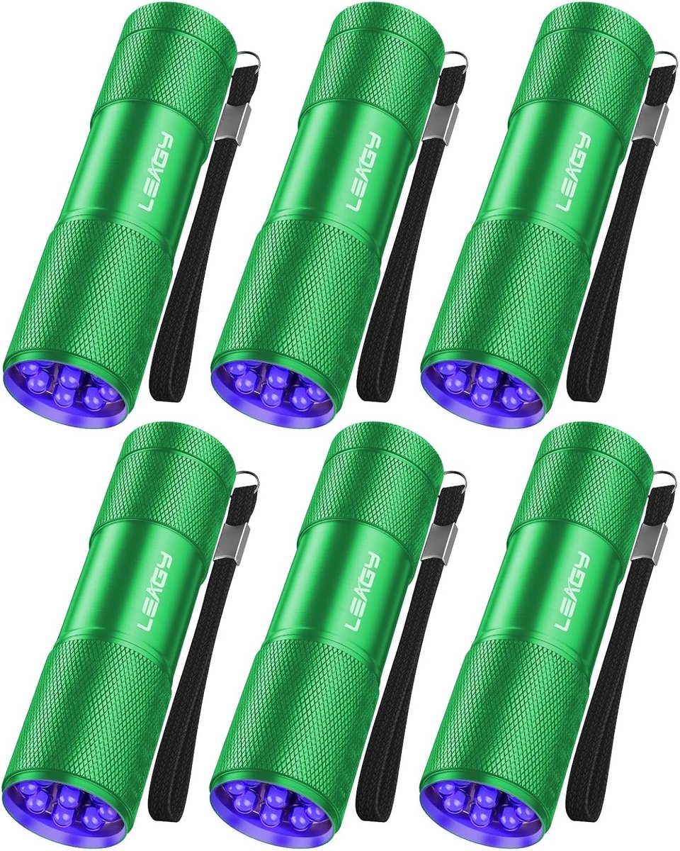 6-Pack UV Zaklamp voor Zwart Licht Inspectie en Detectie