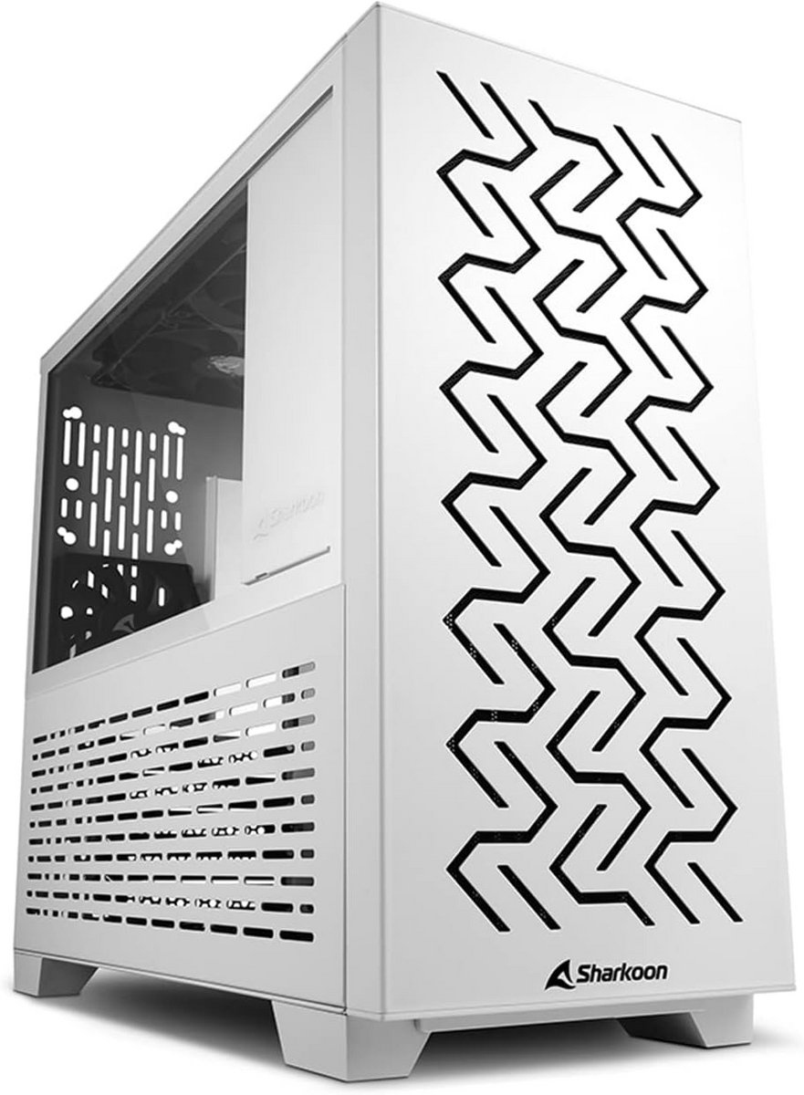 Micro-ATX PC Behuizing Wit met Gehard Glas Paneel en Uitstekende Koeling