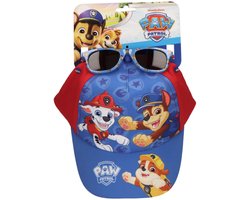 Paw Patrol Pet met Zonnebril – Kinder Pet & Zonnebril Set – Blauw/Rood – Jongens