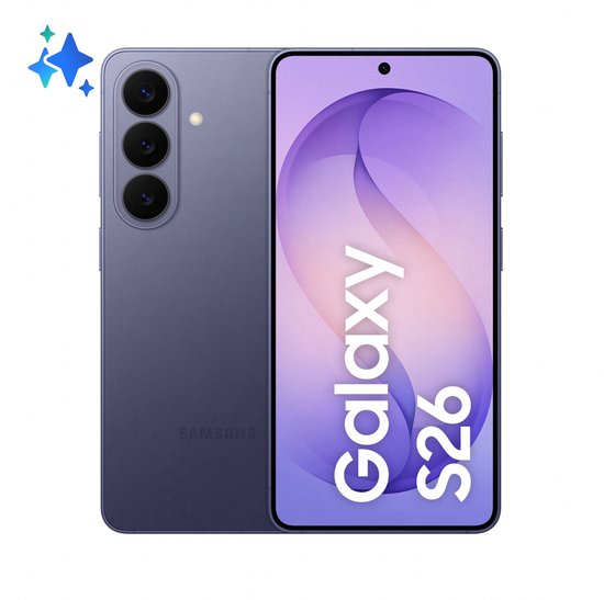 Samsung Galaxy S26 smartphone 6,3″ AMOLED 120Hz 512GB 12GB RAM 50MP camera 5G IP68 cobalt violet