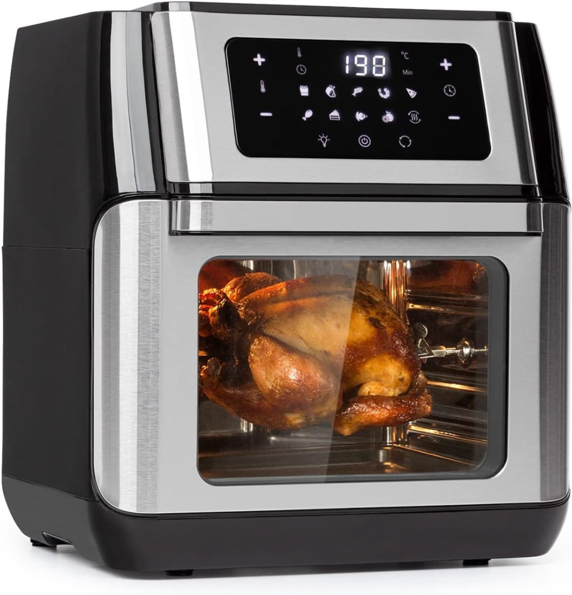 Florixa® Mini Airfryer - Airfryer - Heteluchtfriteuse - Compact - Zwart - 32cm x 36cm x 37cm