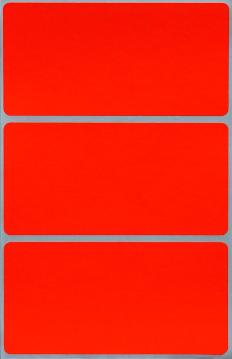 Kleurrijke Neon Rechthoekige Stickers Labels 102x51mm (150 Stuks)