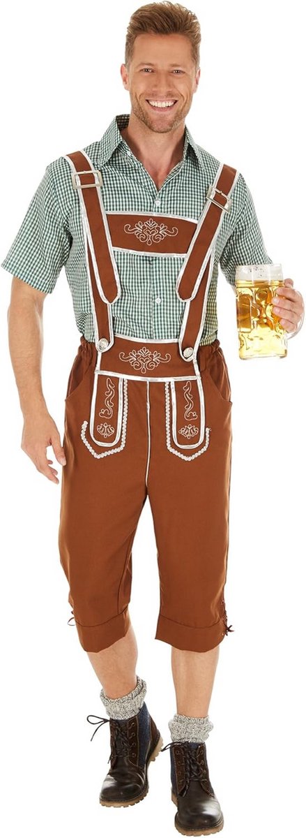 Traditioneel Herenkostuum Set met Bretels voor Feesten en Oktoberfest