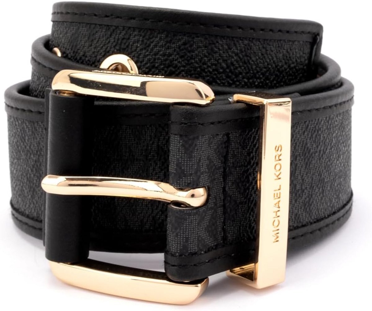 Damesriem met Logo en Metalen Oogjes
