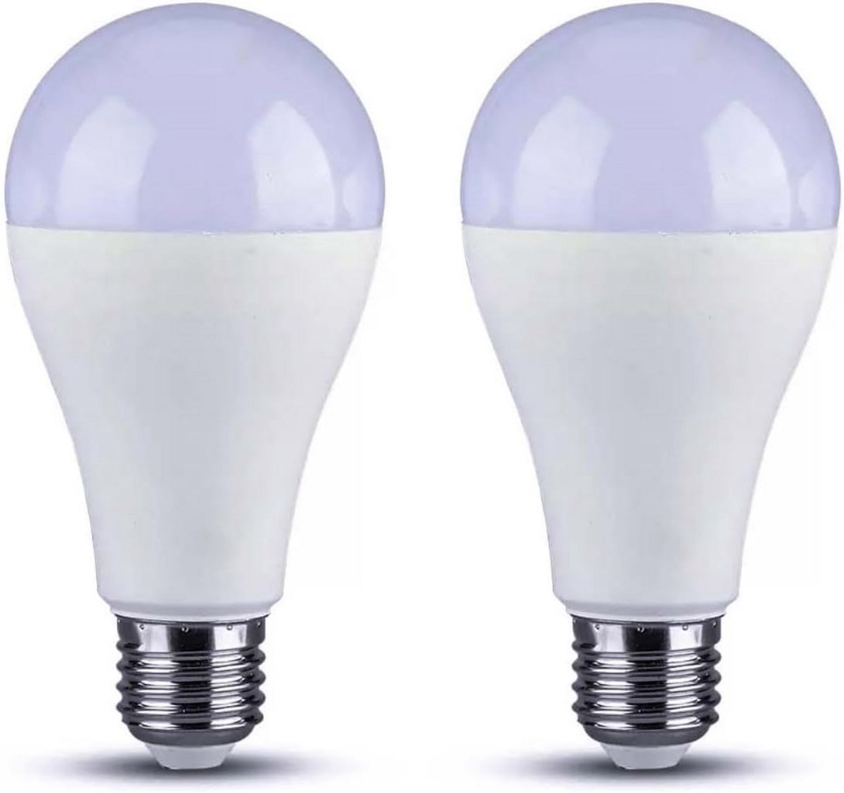 2x LED Lamp E27 Fitting 15W Warm Wit 3000K 1500 Lumen Energiebesparend