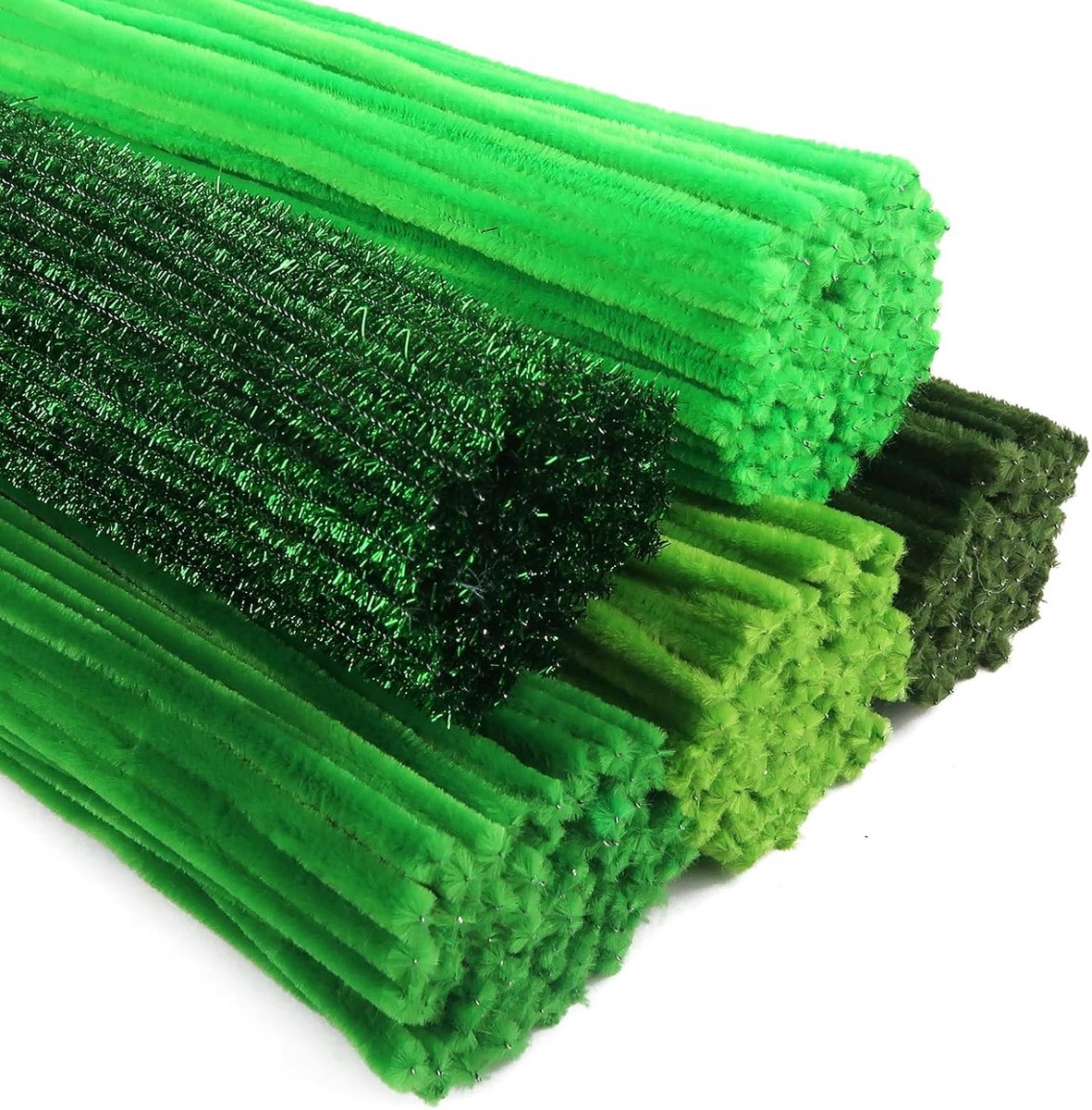 400 Stuks Groene Grijphaar Pijpenragers voor Knutselen - Flexibele Steun voor DIY Decoratie