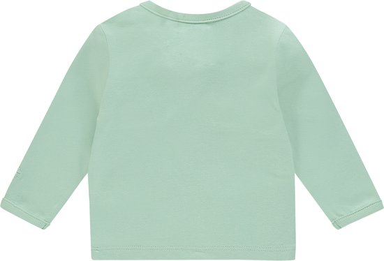 Lichtgroene longsleeve met ronde hals. Klein logo op de mouw.