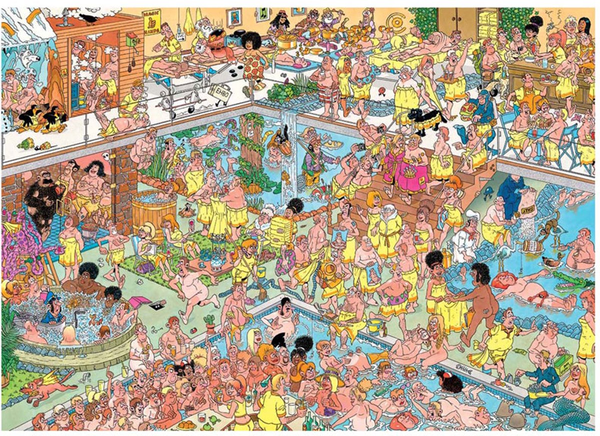 Jan van Haasteren - Op hete kolen - 1000 stukjes puzzel - Legpuzzel — afbeelding 4