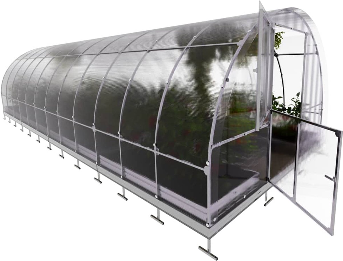 Klasika Serre de jardin en polycarbonate 3x8m 24m² Tube