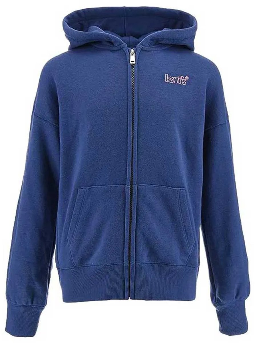 Levi´s ® Kids Poster Logo Sweatshirt Met Rits 10 Years Meisjes Marineblauw
