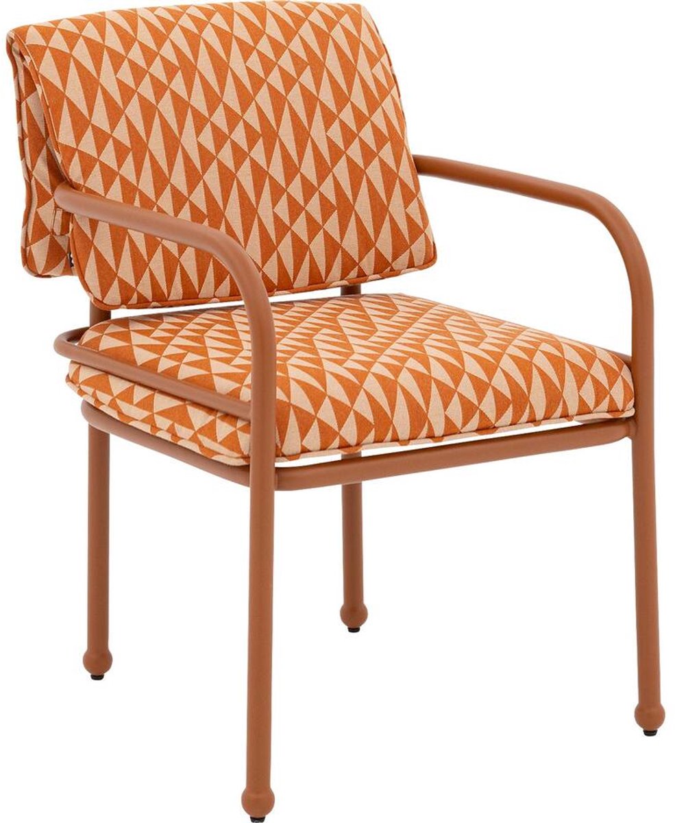 Goossens Tuinstoel Nice - Buitenstof - bruin - 57 x 78 x 60 cm