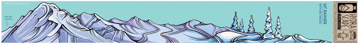 Hydrascape - Snowscape: Mount Rainier - No Color - OS - Stickers