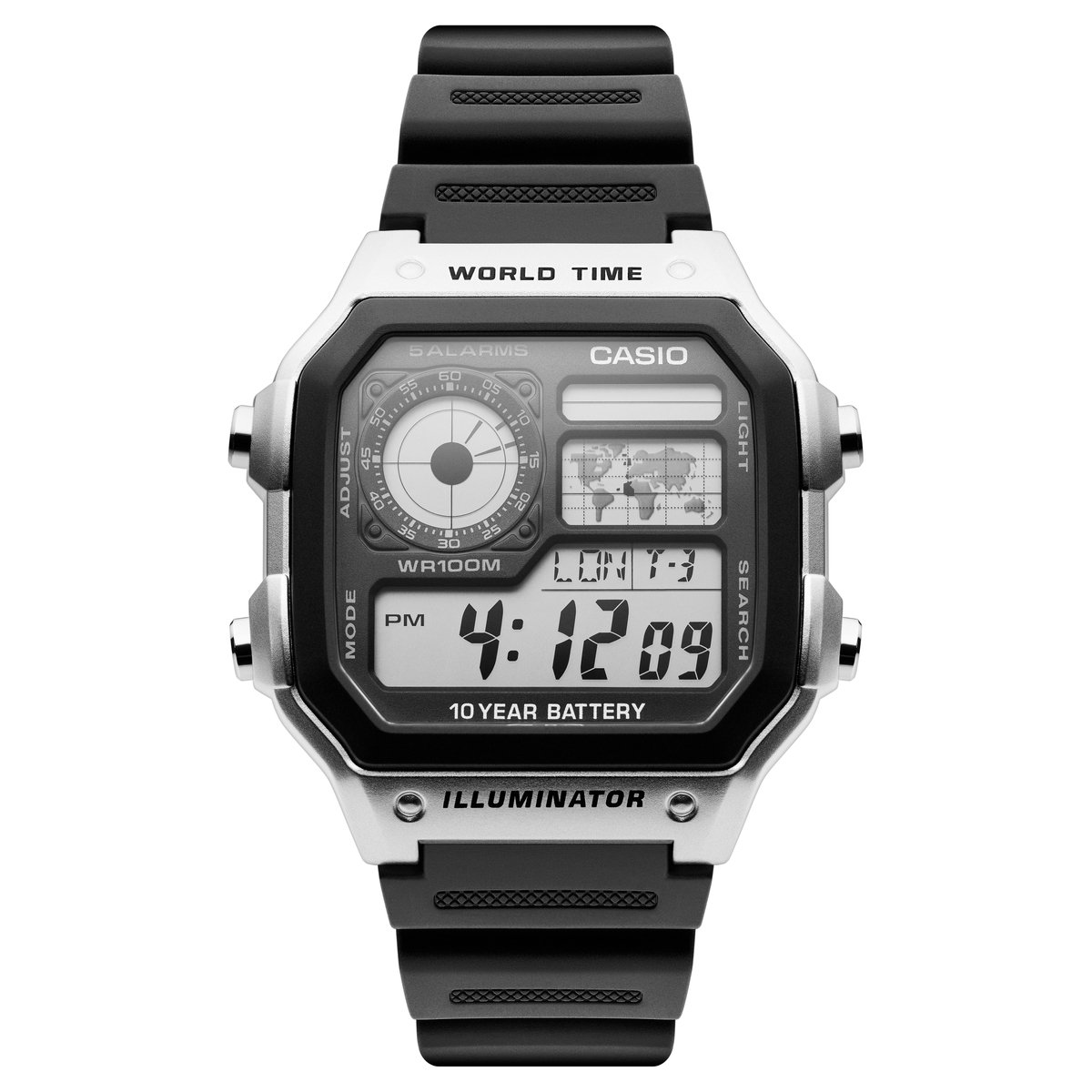 Casio Casio Collection AE-1200WH-1CVEF Horloge - Kunststof - Zwart - Ø 40 mm