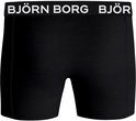 Zwarte Björn Borg boxer met witte merknaam op de elastische band.