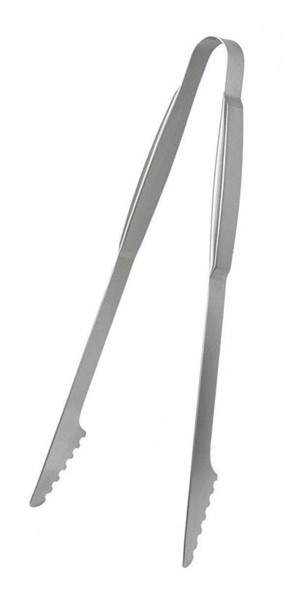 Cookinglife BBQ Tang Fire & Flavour - Grilltang Voor Vlees En Groenten - BBQ Tongs RVS Grijs - Vaatwasserbestendig - 43 cm