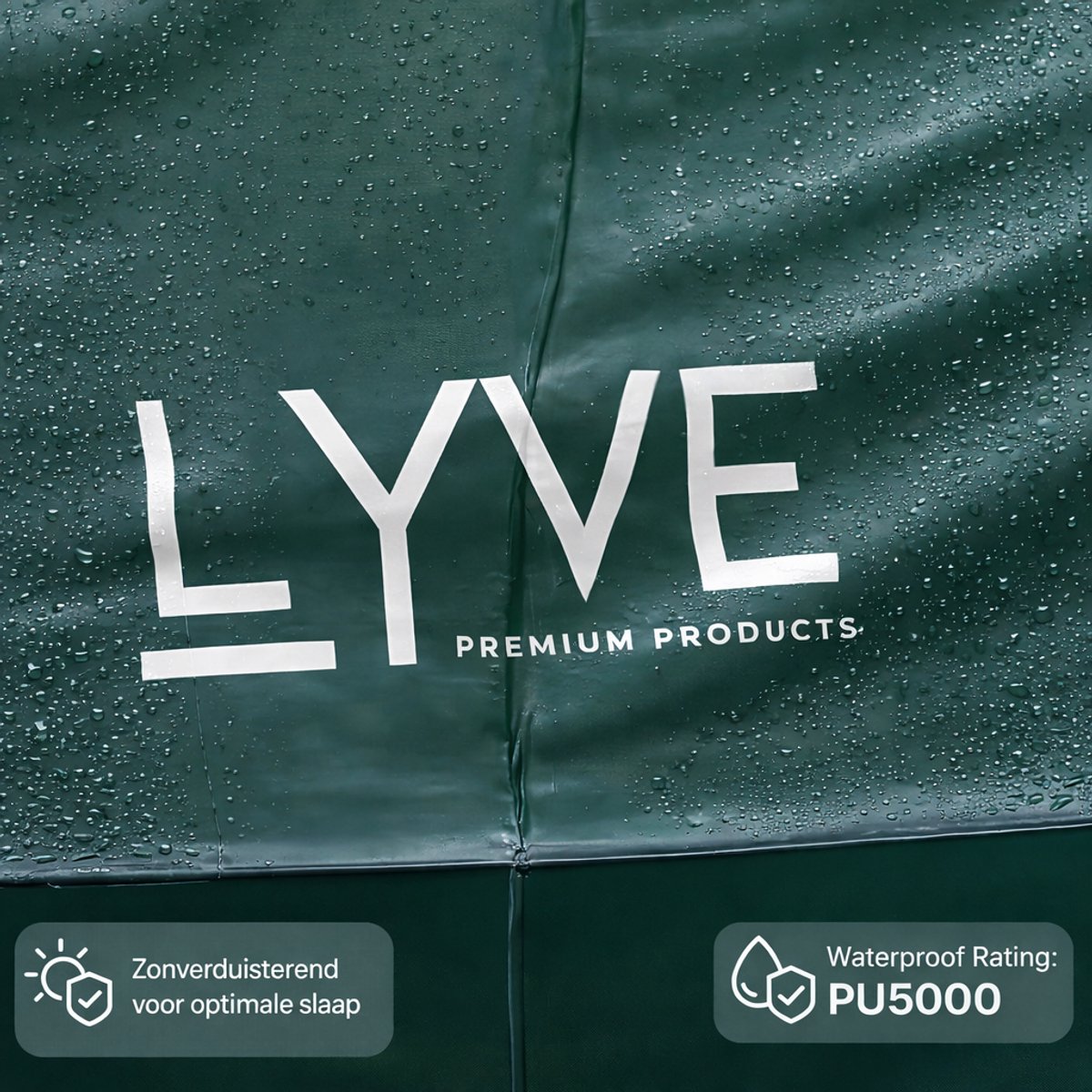 Lyve Pop-Up Tent - 3-Persoons XL - Verduisterend - 5000mm Waterdicht - 30s Opzetten & Afbreken - Groen – foto 5
