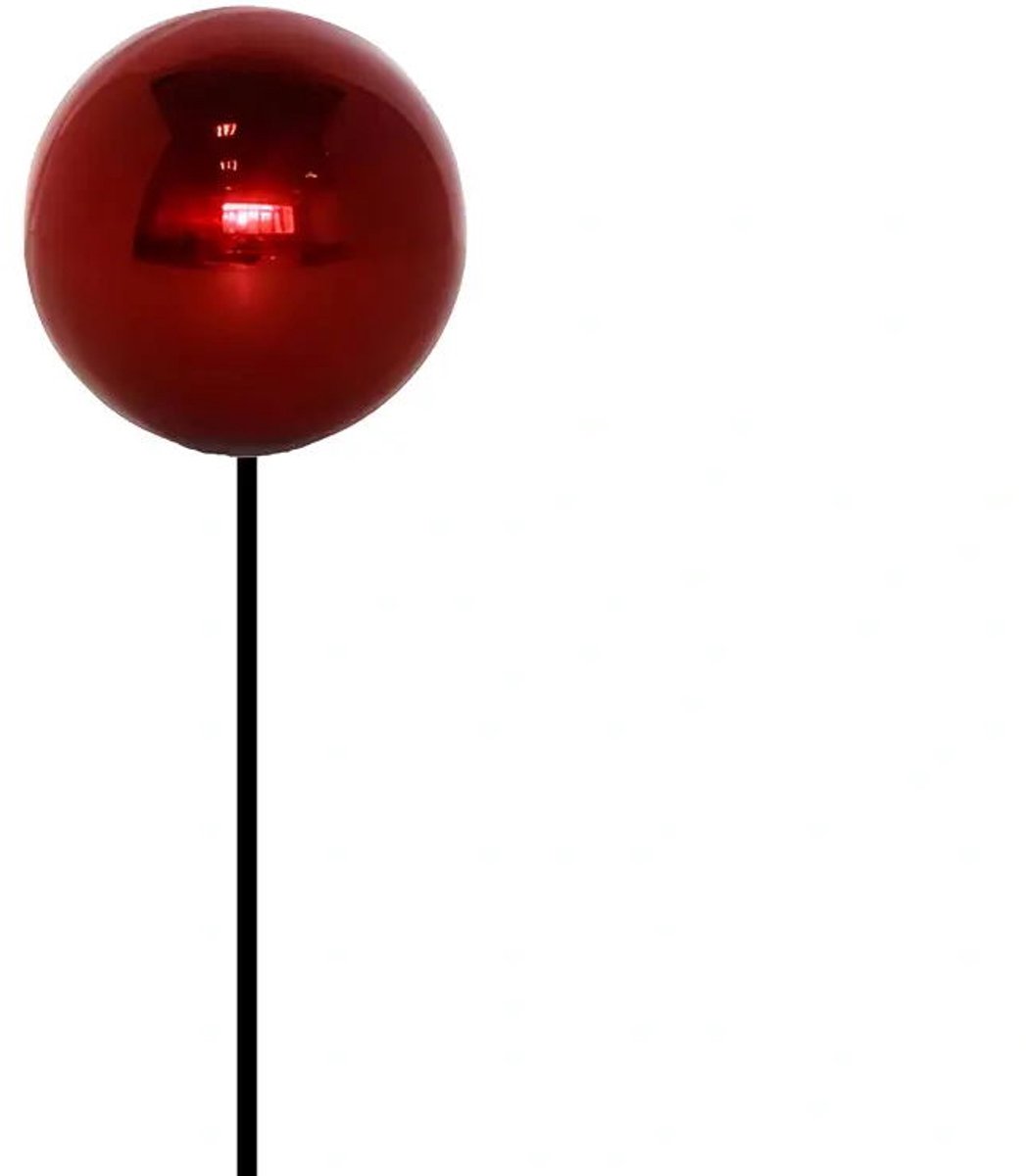 Buitengewoon de boet - Deco Heksenbol op Stok Rood Roestvrij Staal...